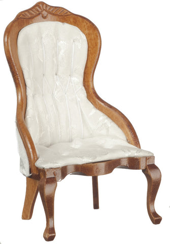 Victorian Lady's Chair - Walnut with White