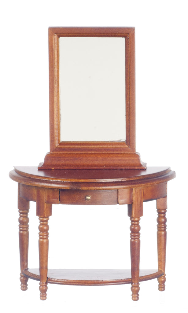 Hall Table with Mirror - Walnut