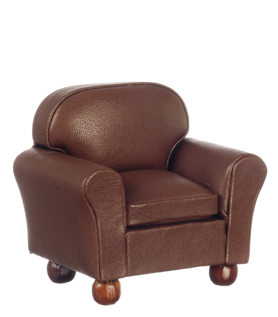 Leather Club Chair - Brown