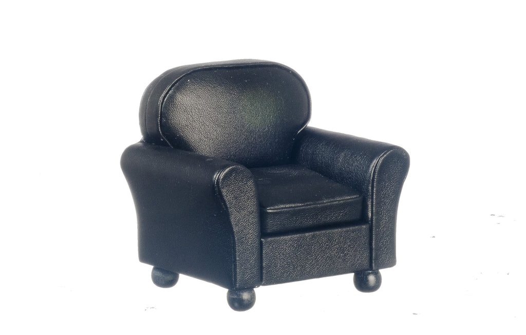 Leather Club Chair - Black