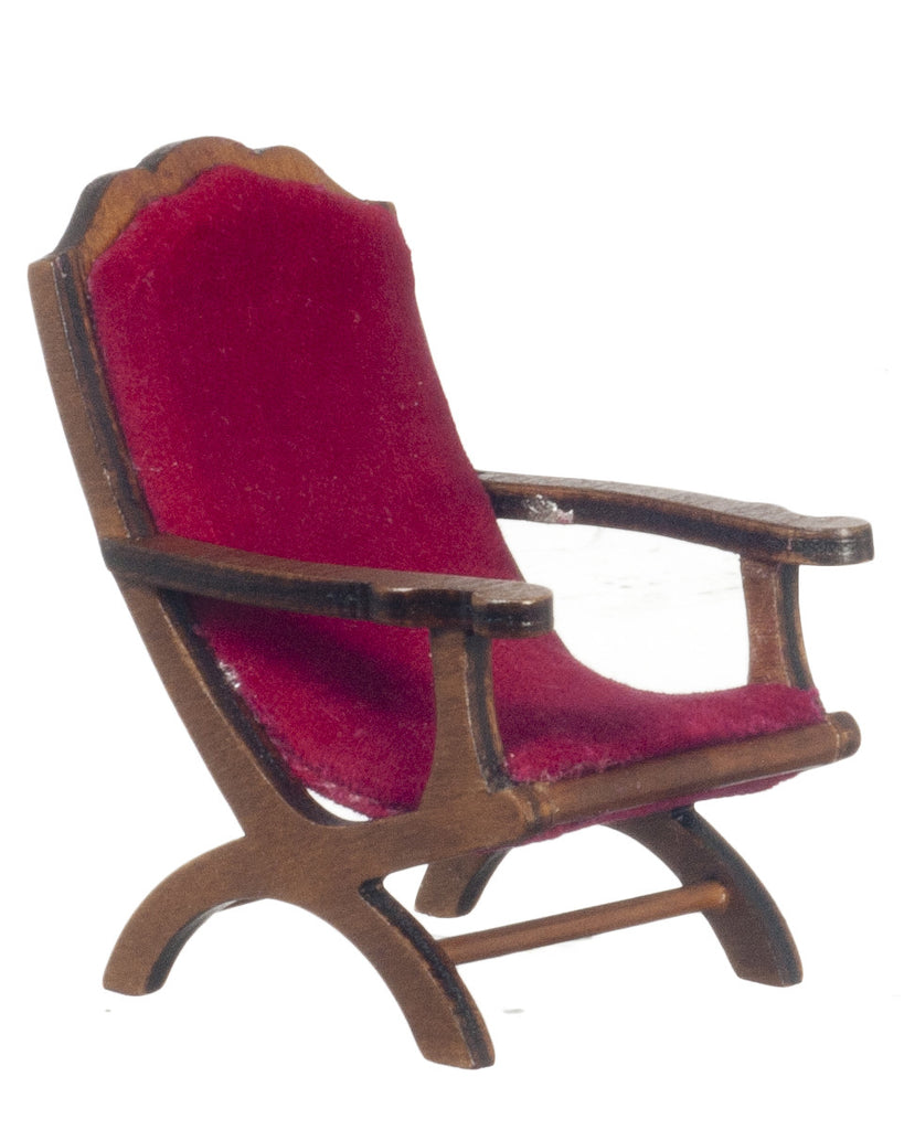 Campeachy Chair - Walnut with Red