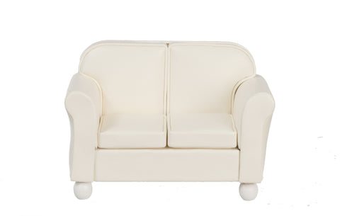 Leather Loveseat - Cream