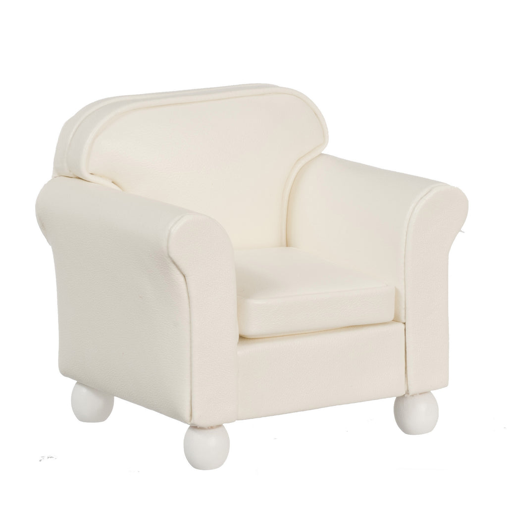 Leather Club Chair - Cream