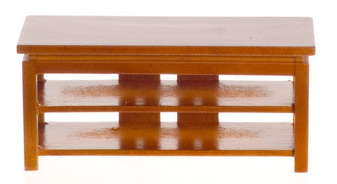 Walnut Shelved Television Stand