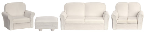 4 pc Modern Living Room Set - White