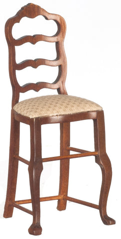 Tan Bar Stool/Chair - Walnut with Tan