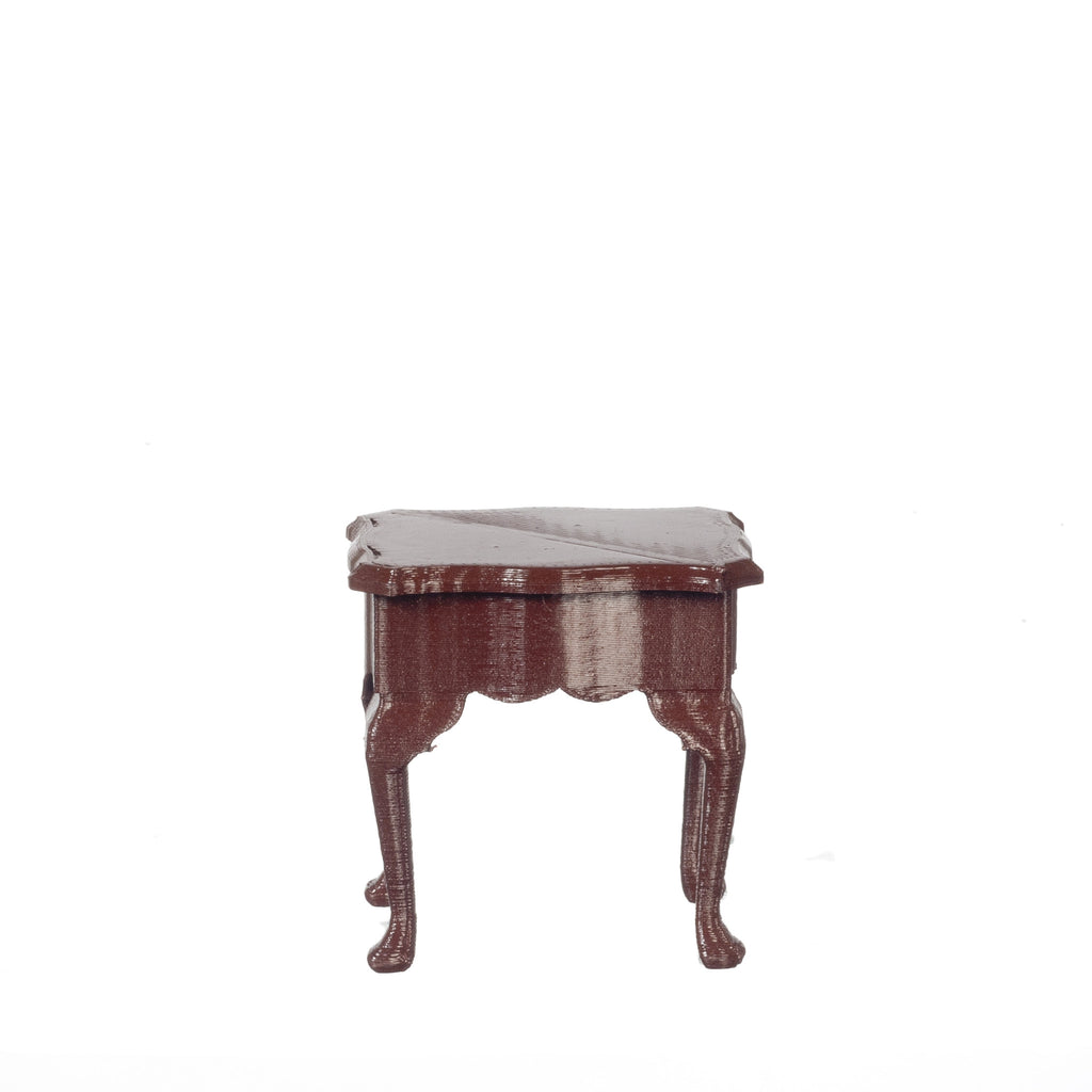 Queen Anne Square End Table - Brown Plastic