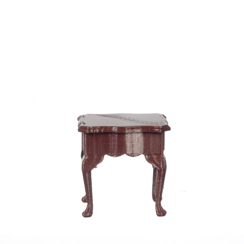 Queen Anne Square End Table - Brown Plastic