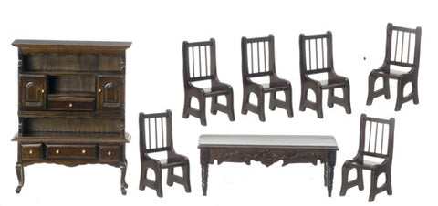 8 pc Dining Room Set - Walnut